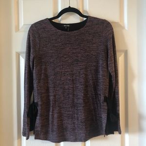 Nic + Zoe purple and black longsleeve top